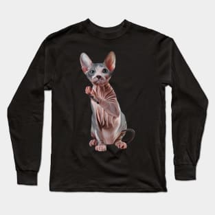 Drawing Sphynx kitten Long Sleeve T-Shirt